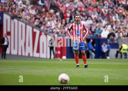 Madrid, Spanien. November 2024. MADRID, SPANIEN - 3. November: Antoine Griezmann von Atletico de Madrid während des Spiels der La Liga 2024/25 zwischen Atletico de Madrid und Las Palmas im Riyadh Air Metropolitano Stadion. Guillermo Martinez/Alamy Live News Stockfoto