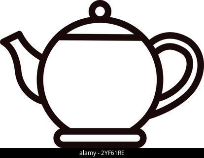 Teekessel – Vektorsymbol Stock Vektor
