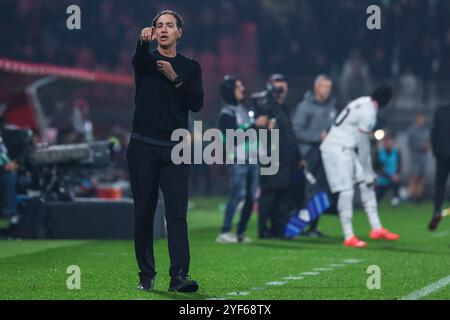 Alessandro Nesta Head Coach des AC Monza Gesten während des Fußballspiels der Serie A 2024/25 zwischen AC Monza und AC Milan im U-Power Stadium. AC Monza 0:1 AC Milan (Foto: Fabrizio Carabelli / SOPA Images/SIPA USA) Stockfoto