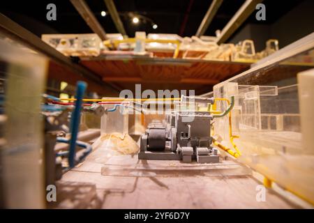 Simulationskarte im Diefenbunker, Carp, Ontario, Kanada Stockfoto