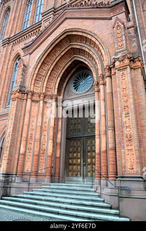 Tür zur Marktkirche in Wiesbaden, Hessen, Deutschland Stockfoto