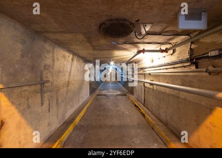 Haupteingang Flur am Diefenbunker, Carp, Ontario, Kanada Stockfoto