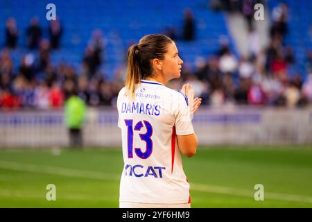 Lyon, Frankreich. November 2024. Damaris Egurrola (13 Olympique Lyonnais) während des Spiels Arkema Premiere Ligue zwischen Olympique Lyonnais und Paris Saint-Germain im Groupama-Stadion in Lyon, Frankreich. (Pauline FIGUET/SPP) Credit: SPP Sport Press Photo. /Alamy Live News Stockfoto