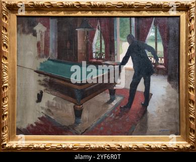 Paris, Frankreich - 05 13 2023: Museum Orsay. Billard gemalt von Gustave Caillebotte Stockfoto
