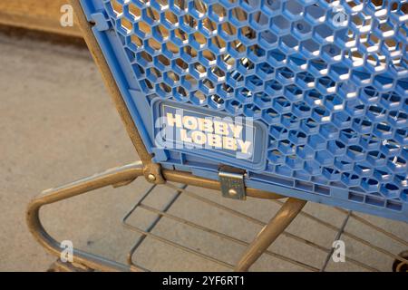 Los Angeles, Kalifornien, USA - 19.02.2019: Blick auf einen Einkaufswagen in der Hobby Lobby. Stockfoto