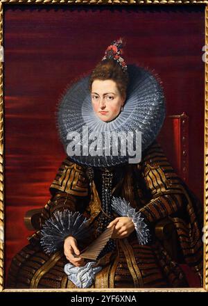 Porträt der Infantin Isabella, um 1615, Studio von Peter Paul Rubens, National Gallery, London, Großbritannien. Stockfoto