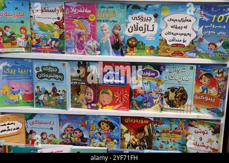 Kinderbücher zum Verkauf in Irakisch-Kurdistan Stockfoto