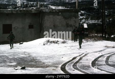 Libanon Front Dezember 1981 / Januar 1982 Trainingslager Stockfoto