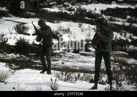 Libanon Front Dezember 1981 / Januar 1982 Trainingslager Stockfoto