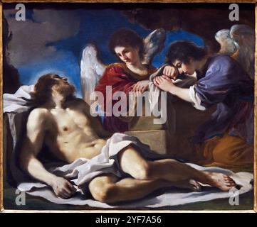 Der tote Christus trauerte um zwei. Angels, um 1617–1618, Guercino (1591–1666), The National Gallery, London, UK. Stockfoto