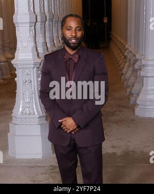 Los Angeles, USA. Dezember 2024. John David Washington, der Gucci trägt, nimmt 2024 an der LACMA Art Film Gala Teil, die Gucci am 2. November 2024 im Los Angeles County Museum of Art präsentierte. Foto: Crash/imageSPACE Credit: Imagespace/Alamy Live News Stockfoto