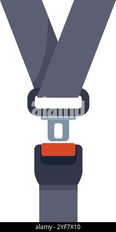 Diese Sicherheitsausrüstung dient dazu, eine Person im Fahrzeug zu sichern und Verletzungen bei einem Unfall zu verhindern Stock Vektor