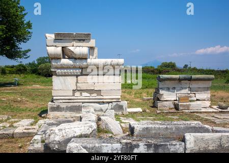 Insel Samos, Griechenland - 18. Juni 2023, Statue der Hera in Samos, Heraion Ancient City - Griechenland Stockfoto