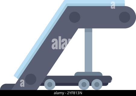 Abbildung einer Fluggastbrücke, die ein Flugzeug mit dem Terminalgebäude verbindet Stock Vektor