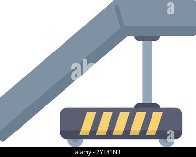 Abbildung eines mobilen Flughafengangways, der Passagiere zum Einsteigen mit dem Flugzeug verbindet Stock Vektor