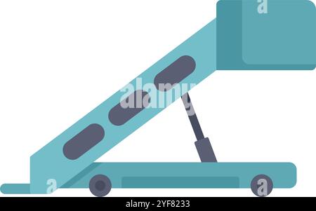 Diese Vektor-Illustration zeigt eine Flugpassagierbrücke, die häufig zum ein- und Aussteigen von Fluggästen aus einem Flugzeug verwendet wird Stock Vektor