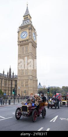 1903 Gladiator London Nach Brighton Veteran Car Run Westminster Bridge London Stockfoto