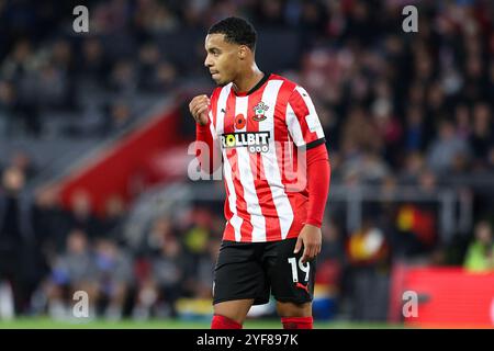 Southampton, Großbritannien. November 2024. Cameron Archer von Southampton FC während des Southampton FC gegen Everton FC in St. Mary's Stadium, Southampton, England, Großbritannien am 2. November 2024 Credit: Every Second Media/Alamy Live News Stockfoto