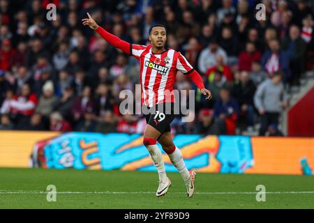 Southampton, Großbritannien. November 2024. Cameron Archer von Southampton FC während des Southampton FC gegen Everton FC in St. Mary's Stadium, Southampton, England, Großbritannien am 2. November 2024 Credit: Every Second Media/Alamy Live News Stockfoto