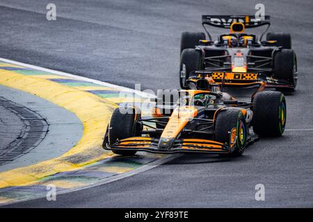 Sao Paulo, Brasilien. November 2024. SAO PAULO, BRASILIEN - 03. NOVEMBER: Oscar Piastri aus Australien fuhr den (81) McLaren MCL38 Mercedes während des FIA ​​Formula 1 Grand Prix von Brasilien im Autódromo José Carlos Pace am 3. November 2024 in Interlagos, Sao Paulo, Brasilien. (Rodolfo Buhrer /SPP) Credit: SPP Sport Press Photo. /Alamy Live News Stockfoto