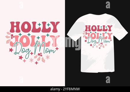 Weihnachtliches T-Shirt-Design, Typografie-Zitat mit weihnachtlichem Schriftzug Stock Vektor