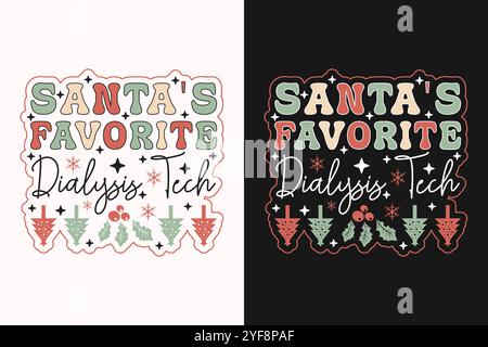 Weihnachtsmann's Lieblings-T-Shirt Design Stock Vektor