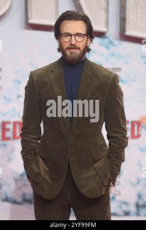 Chris Evans bei der Premiere des Kinofilms Red One im UCI Luxe. Berlin, 03.11.2024 *** Chris Evans bei der Premiere des Films Red One bei UCI Luxe Berlin, 03 11 2024 Foto:xD.xHerrickx/xFuturexImagex red 4198 Stockfoto