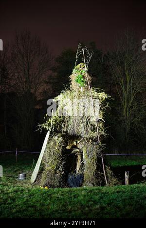 Roman Fort, Wicker Man, Event, Auxilia, Holt, Nordwales, Vereinigtes Königreich. Stockfoto