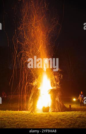 Roman Fort, Wicker Man, Event, Auxilia, Holt, Nordwales, Vereinigtes Königreich. Stockfoto