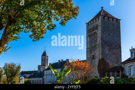 Wunderschönes mittelalterliches Dorf Martel, auf dem Grundstück, in Occitanie, Frankreich Stockfoto