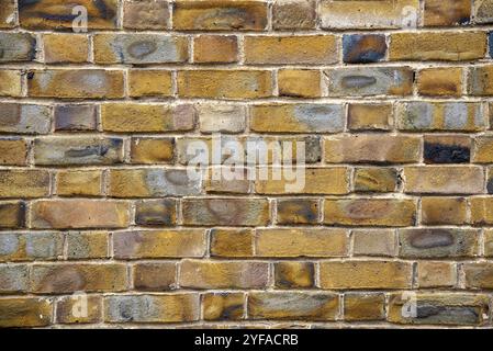 Architektonischer Wandhintergrund mit braunen Ziegeln. Abstrakte strukturierte Details Stockfoto