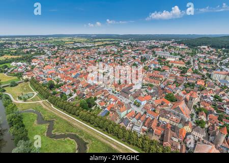 Sommer auf der Altmühl bei Gunzenhausen im fränkischen Seenland Stockfoto