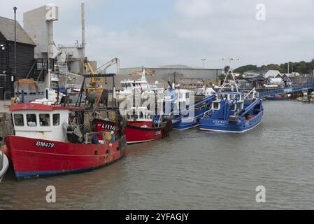 Whitstable, Vereinigtes Königreich, 8. Juni 2023: Fischerboote im Hafen von Whitstable in Kent, England, Europa Stockfoto