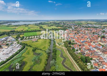 Sommer auf der Altmühl bei Gunzenhausen im fränkischen Seenland Stockfoto