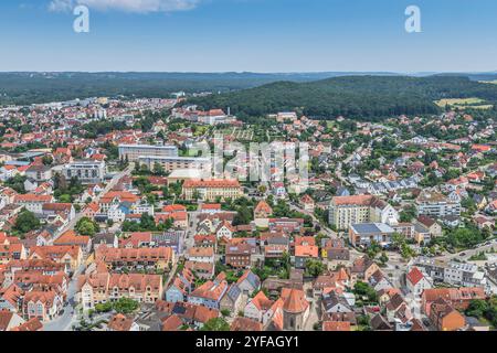 Sommer auf der Altmühl bei Gunzenhausen im fränkischen Seenland Stockfoto