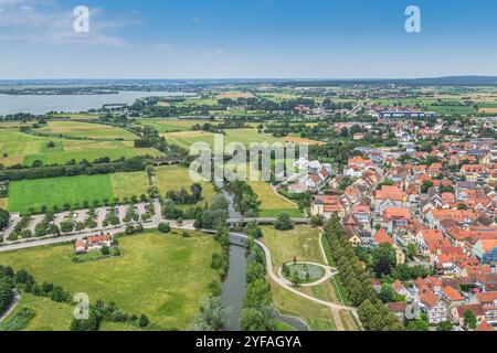 Sommer auf der Altmühl bei Gunzenhausen im fränkischen Seenland Stockfoto