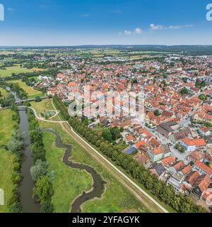 Sommer auf der Altmühl bei Gunzenhausen im fränkischen Seenland Stockfoto