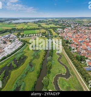 Sommer auf der Altmühl bei Gunzenhausen im fränkischen Seenland Stockfoto