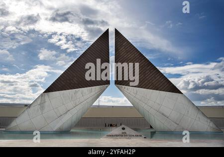 Lissabon, Portugal, 19. Oktober 2018: Das Denkmal für die Kämpfer in Übersee am westlichen Rand von Belem in Lissabon Portugal. Es ist Deticated zu Soldat Stockfoto