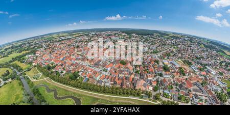 Sommer auf der Altmühl bei Gunzenhausen im fränkischen Seenland Stockfoto