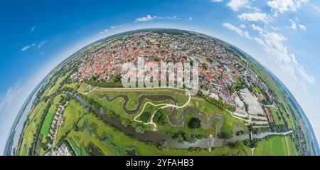 Sommer auf der Altmühl bei Gunzenhausen im fränkischen Seenland Stockfoto