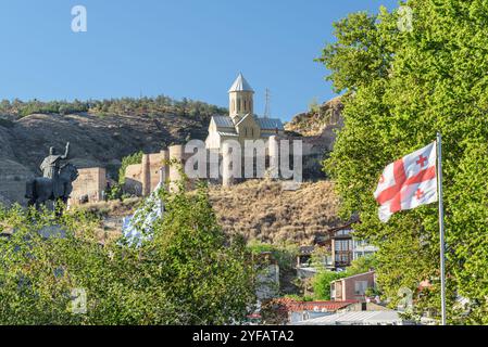 Die Nikolaikirche in der Festung Narikala in der Altstadt von Tiflis Stockfoto