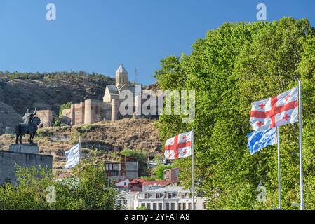 Die Nikolaikirche in der Festung Narikala in der Altstadt von Tiflis Stockfoto