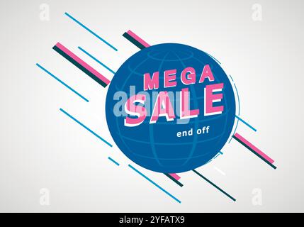 Großer Ausverkauf heller Banner. Sonderangebot. Vektorillustration Stock Vektor