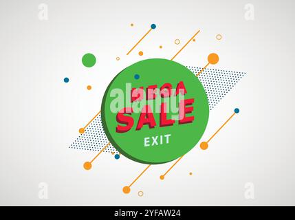 Design für Werbebanner. Großes Sonderangebot. Vektorabbildung. Stock Vektor