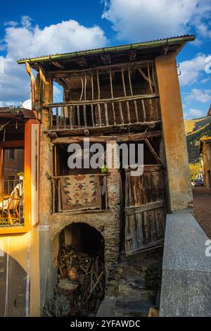 Italien Piemont Valle Gesso Parco Naturale APLI Marittime Entracque - altes Haus Stockfoto