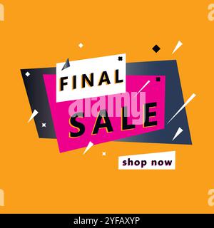 Preisschild für Rabattangebot. Börsenkonzept. Mega-Verkauf Vektor-Illustration. Werbebanner mit Sonderangebot. Stock Vektor