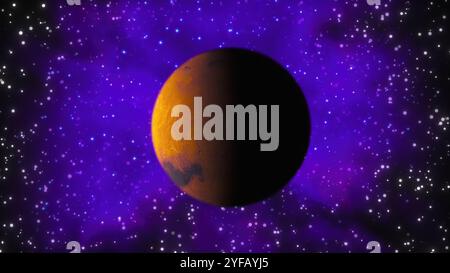 Planet Mars mit Nebel. Elemente dieses Bildes, bereitgestellt von der NASA Stockfoto