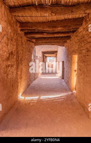 Gasse in Al Ula Old Town, Saudi-Arabien Stockfoto