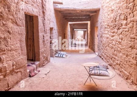 Gasse in Al Ula Old Town, Saudi-Arabien Stockfoto